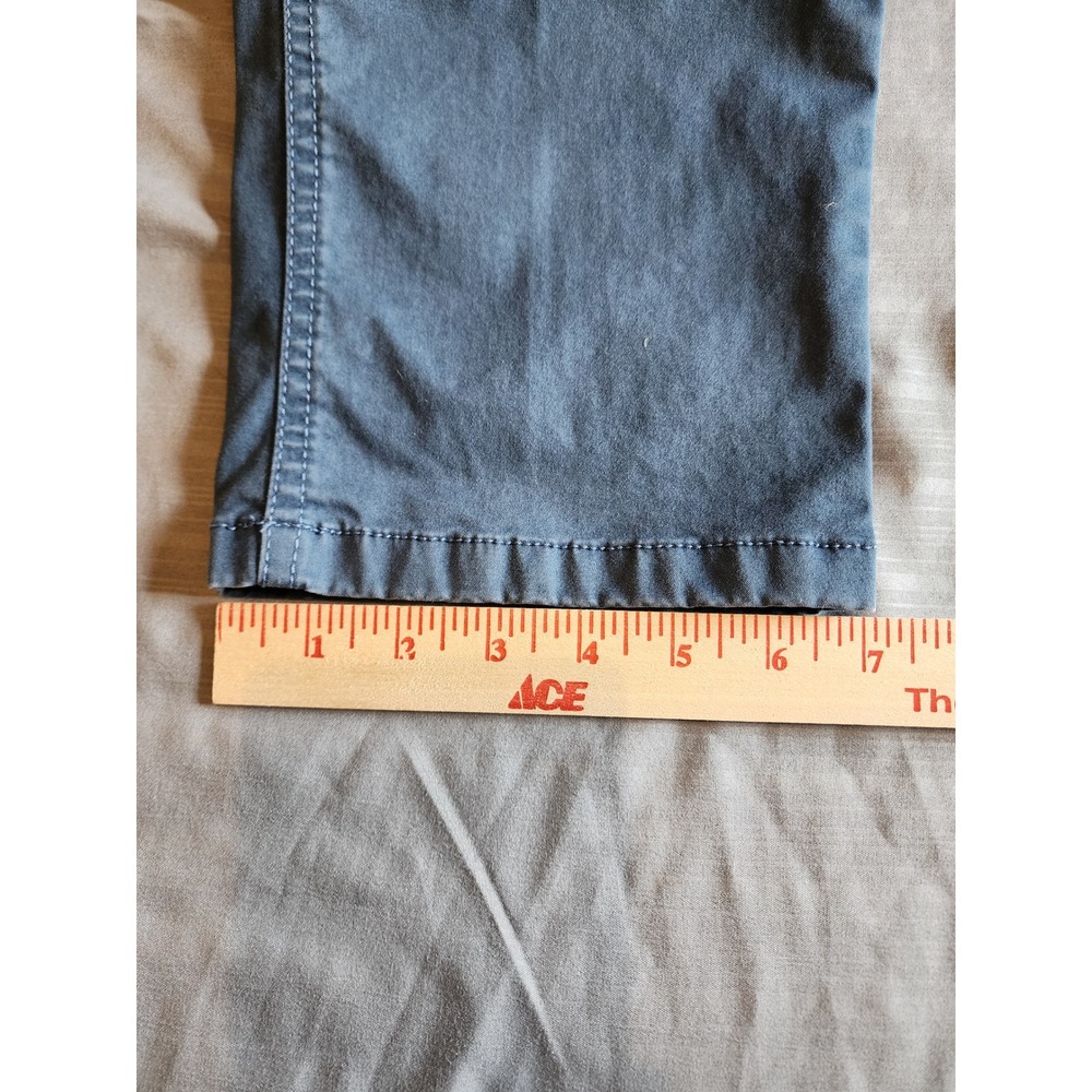 Hiltl Seth Blue Marzotto Super 100s Cotton Blend Trousers Mens 35/32 Chino Pants - Picture 9 of 10